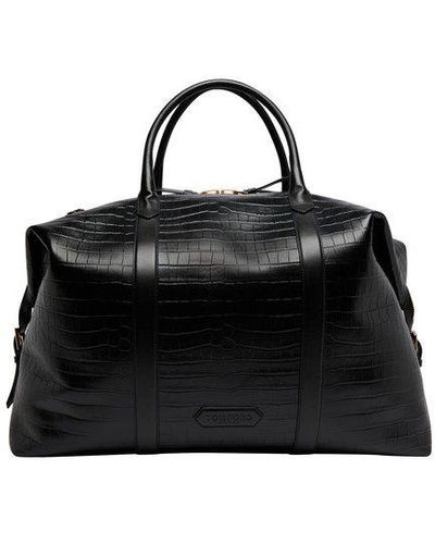 TOM FORD Leather-Trimmed Nylon Weekend Bag for Men