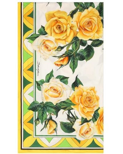 Dolce & Gabbana Cotton Sarong (110X190) - Yellow