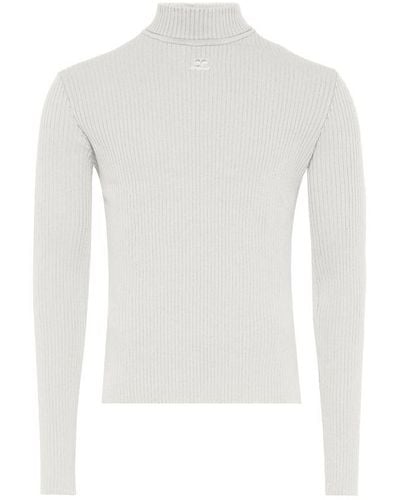 Courreges Mockneck Sweater - White