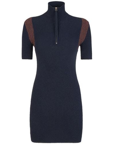 Fendi Fitted Short Dress - Blue
