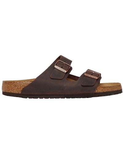 Birkenstock Arizona Waxy Leather Sandals - Brown
