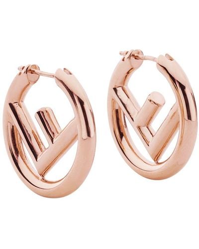 Fendi F Is Earrings - Pink