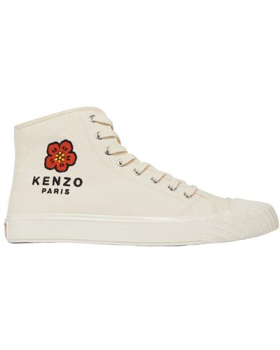 KENZO School High-top Sneakers - Natural
