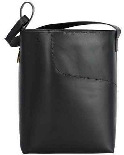 Atp Atelier Pienza Black Leather Large Tote Bag