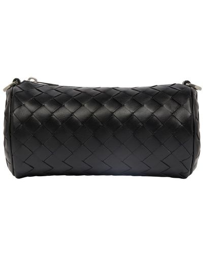 Bottega Veneta Clutch Bag With Shoulder Strap - Black