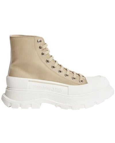 Alexander McQueen Tread Slick Ankle Boots - Natural