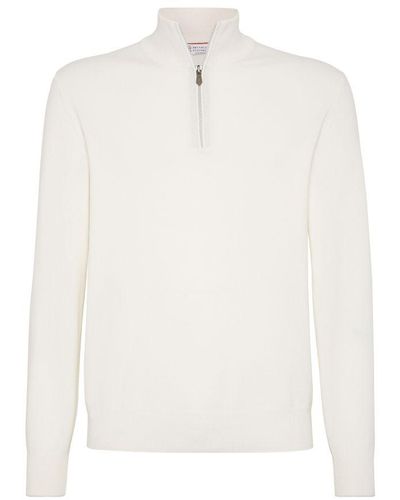 Brunello Cucinelli Cashmere Sweater - White
