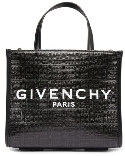 Givenchy Cabas-Tasche G Tote Mini 4G aus beschichtetem Canvas - Schwarz