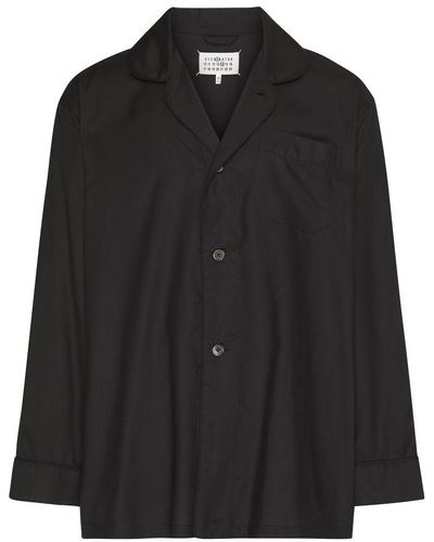 Maison Margiela Silk Poplin Shirt - Black