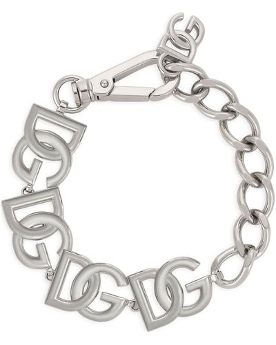 Dolce & Gabbana Armband mit DG-Logo - Mettallic