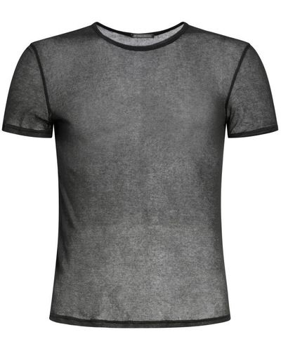 Ann Demeulemeester Gerben Slim Fit T-Shirt Light Cotton Rib - Grey
