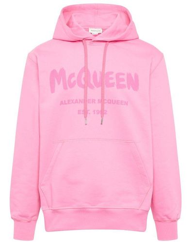 Alexander McQueen Graffiti Hoodie - Pink