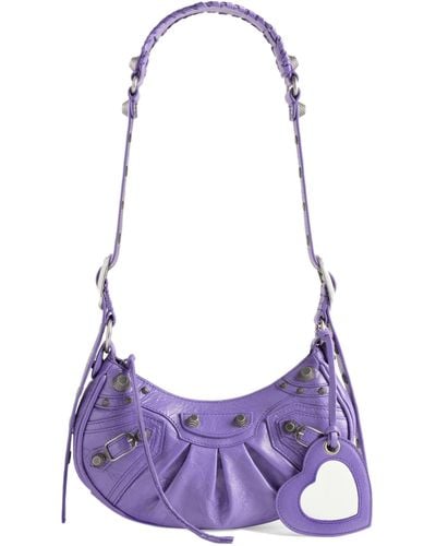 Balenciaga Sac Porté Épaule Le Cagole Modèle XS - Violet