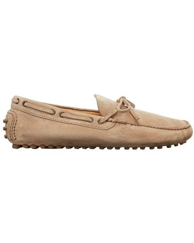 Brunello Cucinelli Suede Driving Shoes - Natural