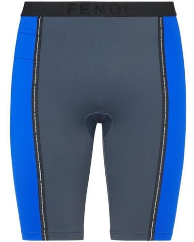 Fendi Short Cycling Shorts - Blue