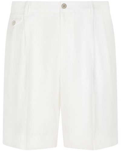 Dolce & Gabbana Linen Shorts - White