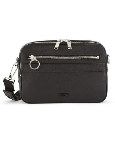 Dior Safari Messenger Bag In Calfskin - Black