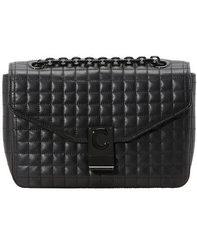 Celine Medium C Bag In Quilted Calfskin - Black