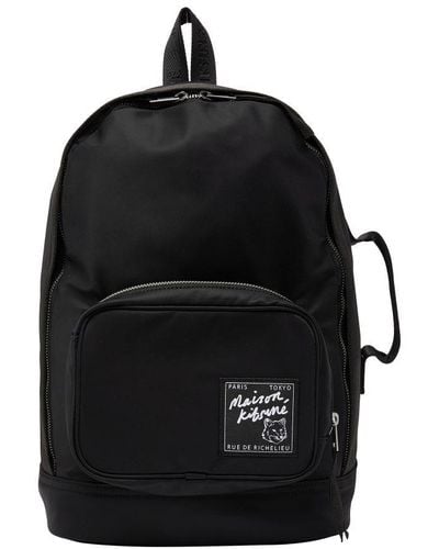 Maison Kitsuné The Traveler Backpack - Black