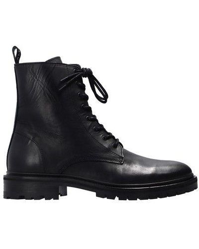 AllSaints 'tobias' Leather Ankle Boots - Black