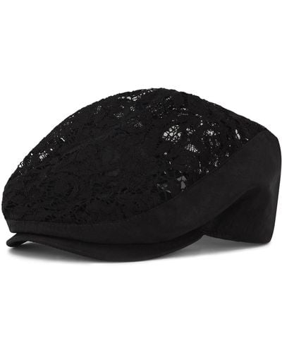 Dolce & Gabbana Casquette plate en dentelle - Noir