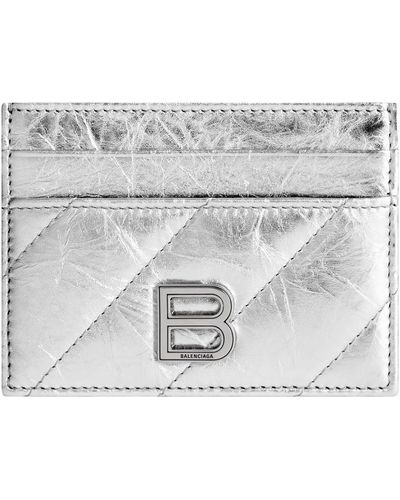 Balenciaga Crush Quilted And Metallic Cardholder