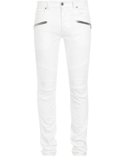 Balmain Jeans Slim - Blanc
