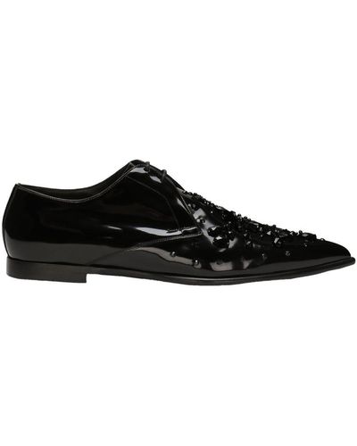 Dolce & Gabbana Calfskin Derby Shoes - Black