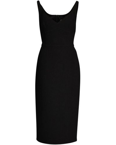 Marc Jacobs Double Face Fitted Slip Dress - Black