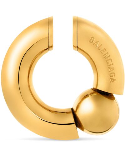 Balenciaga Bijou d'oreille à logo gravé - Métallisé