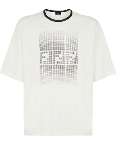 Fendi T-Shirt mit kurzen Ärmen - Weiß