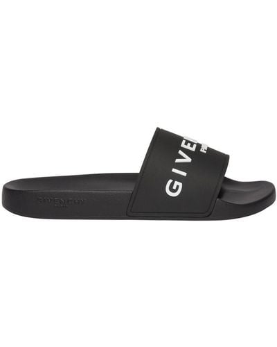 Givenchy Paris Flat Sandals - Black
