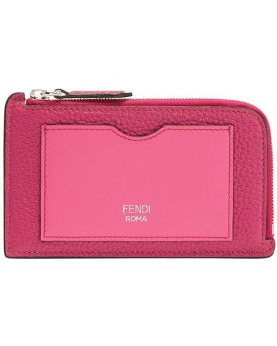 Fendi Peekaboo Card Case - Pink
