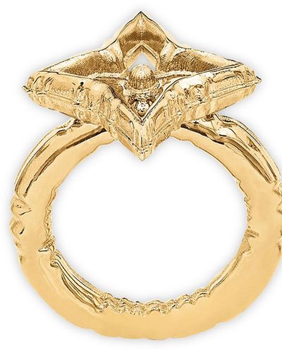 Rare Louis Vuitton Unisex Designer Enamel Logo Ring