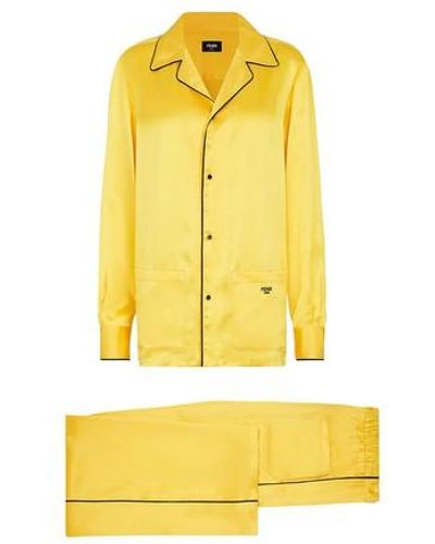 Fendi Silk Pajamas - Yellow