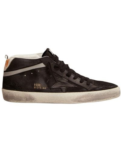 Golden Goose Mid-Star Trainers - Black