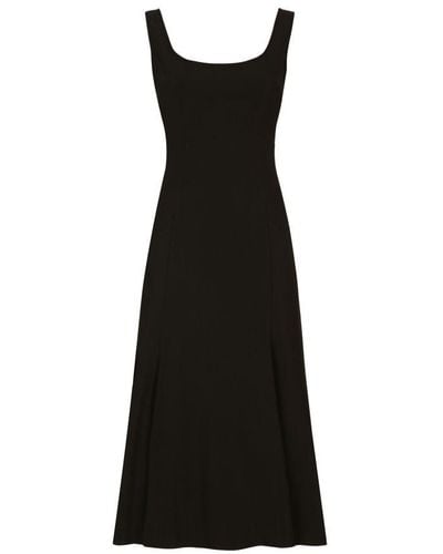 Dolce & Gabbana Calf-Length Cady Dress - Black