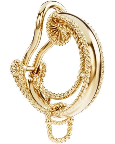 Dolce & Gabbana Clip-on-Ohrring Rainbow Alphabet aus 18 kt Gelbgold - Mettallic