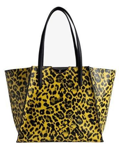 Zadig & Voltaire Brown Skull Leather Tote Bag W/Pouch 