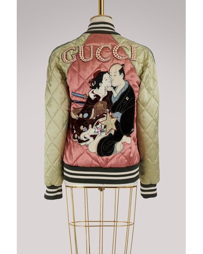 Gucci Shunga Embroidered Bomber Jacket - Multicolour