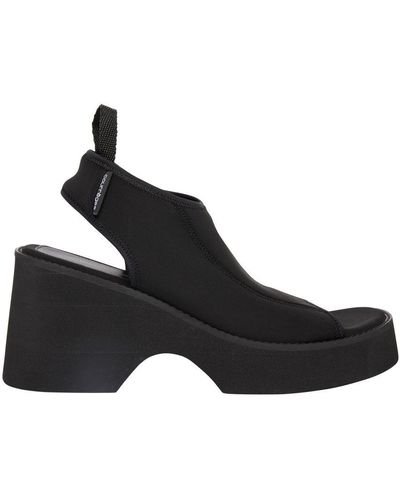 Courreges Wave Sandals - Black