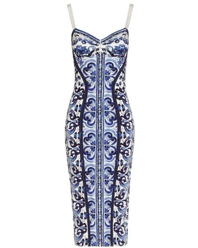 Dolce & Gabbana Bustier Dress - Blue