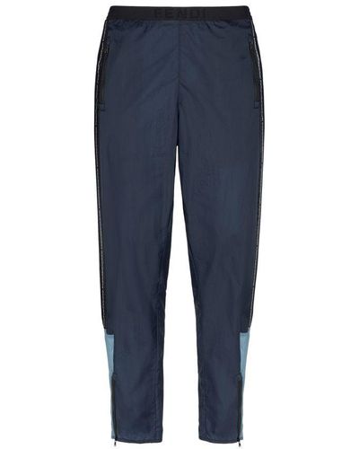 Fendi Joggers With Elasticated Waist - Blue