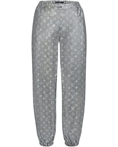 Louis Vuitton Pantalon de jogging léger à Monogram métallisé - Gris