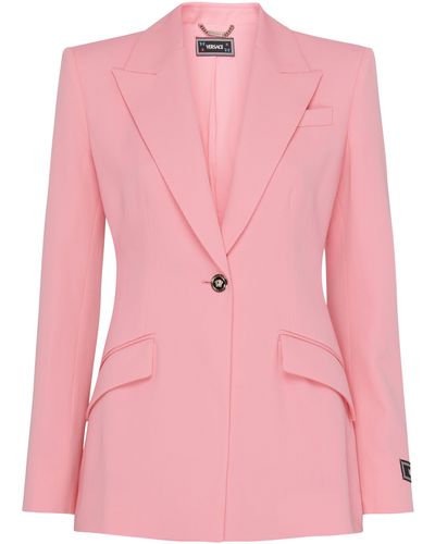 Versace Taillierte Blazerjacke mit Gürtel - Pink