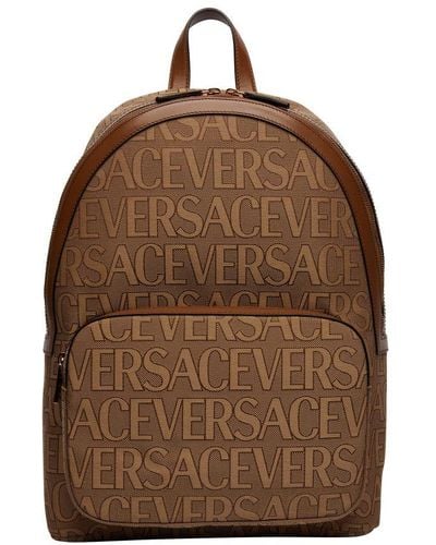 Versace Allover Backpack - Brown