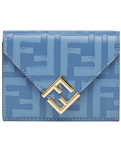 Fendi Ff Diamonds Wallet - Blue