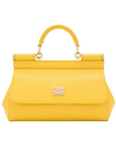 Dolce & Gabbana Small Sicily Handbag - Yellow