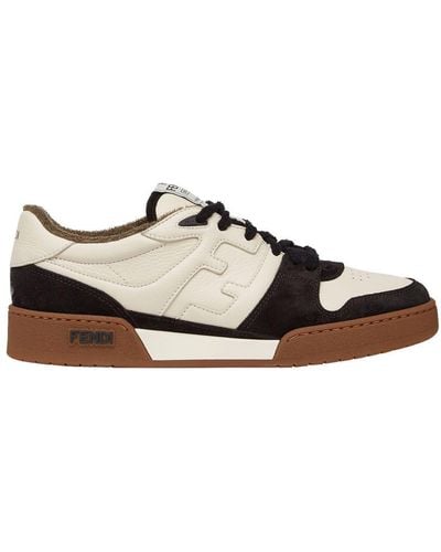 Fendi Match - Suede Low Tops - Brown