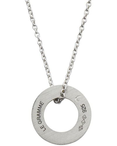 Le Gramme Round Necklace Le 1,1g Silver 925 Slick Brushed - Metallic